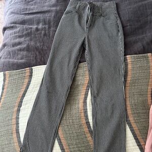 Striped Black and White Men's Pants